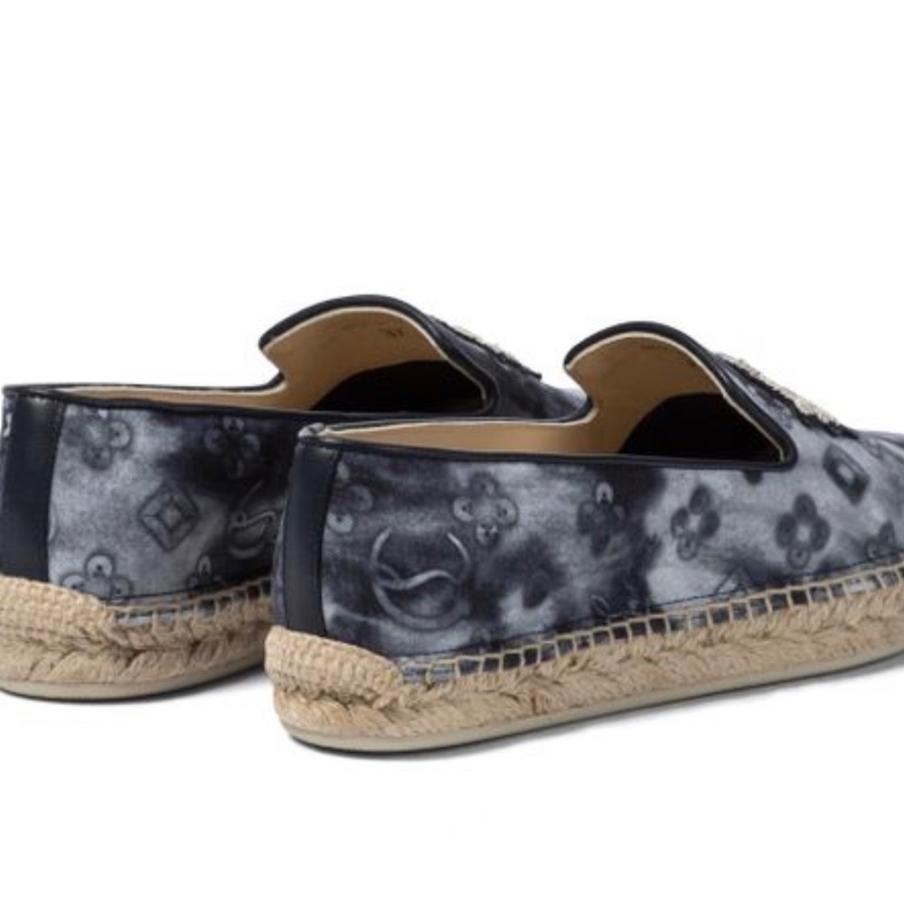 Christian Louboutin Nanou Orlanto Donna Flat Espadrilles Navy Sz 38 = 8 - Picture 7 of 16